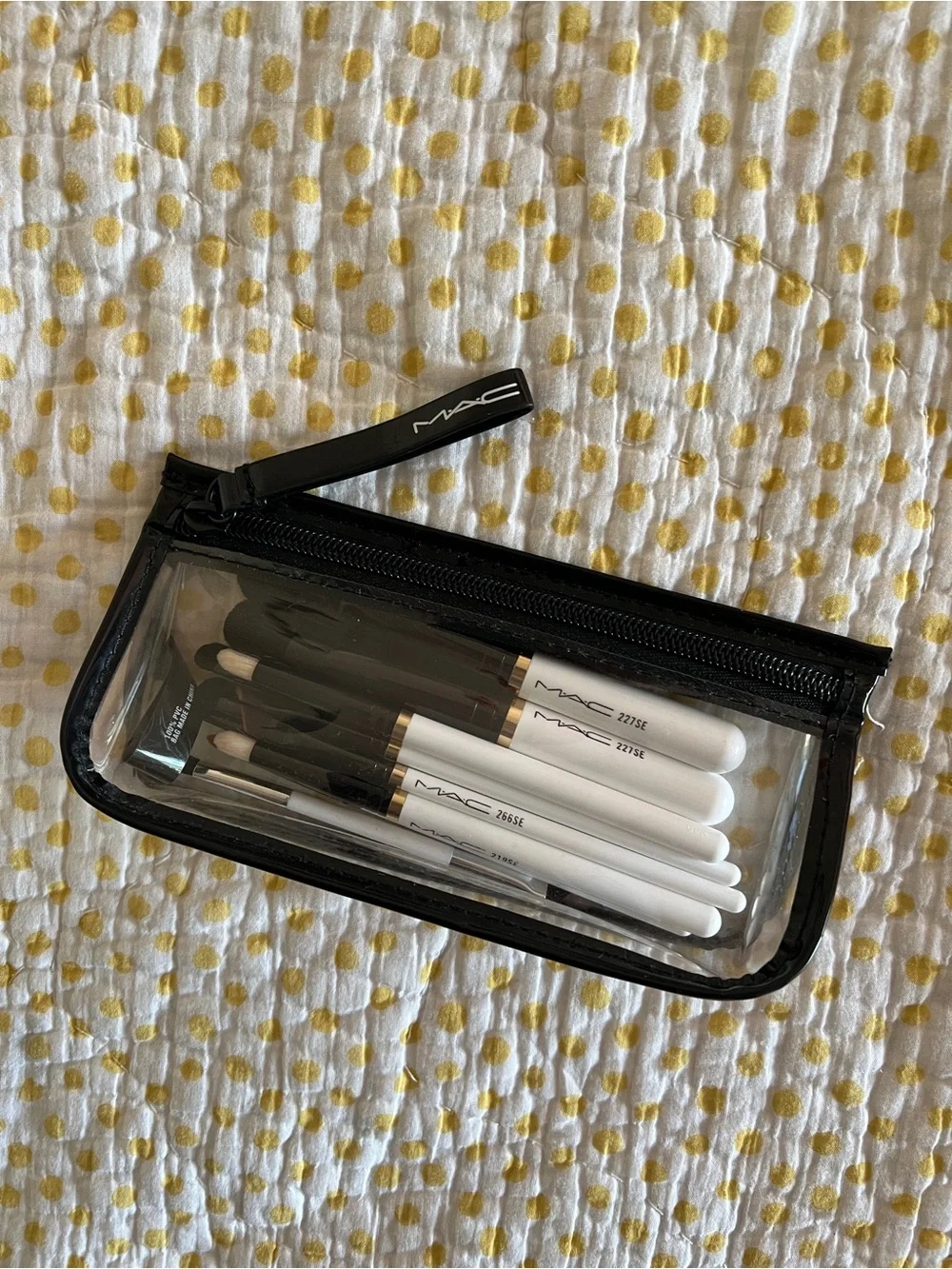 12PC MAC Makeup Brush Set with Clear Zip Pouch